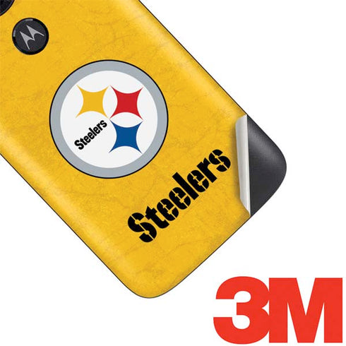 NFL Pittsburgh Steelers - Alternate Distressed Moto E5 Play Skin